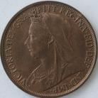 PENNIES 1896  VICTORIA F143 SUPERB  UNC LUS