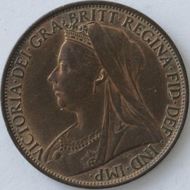 PENNIES 1897  VICTORIA F145 LOW TIDE UNC LUS