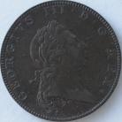 HALFPENCE 1790  GEORGE III PROOF PATTERN IN COPPER BY DROZ BMC 971 VERY SCARCE NEF