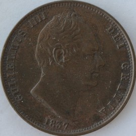 HALFPENCE 1837  WILLIAM IV  NEF