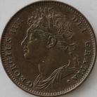 FARTHINGS 1825  GEORGE IV 5 OVER 5 GEF