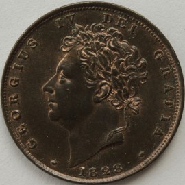 FARTHINGS 1828  GEORGE IV SCARCE UNC T