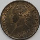 FARTHINGS 1864  VICTORIA WITH SERIF F511A UNC