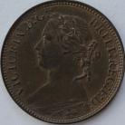 FARTHINGS 1875 H VICTORIA 4 BERRIES F532 UNC T.