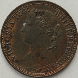 FARTHINGS 1879  VICTORIA LARGE 9 F540 SCARCE GEF