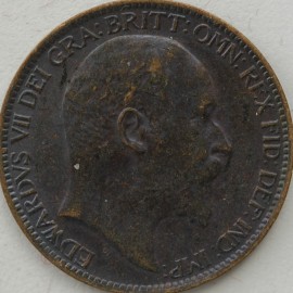 FARTHINGS 1909  EDWARD VII SCARCE GRADE SUPERB TONED UNC