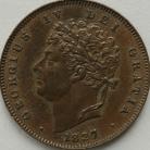 THIRD FARTHINGS 1827  GEORGE IV GEF