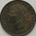 THIRD FARTHINGS 1827  GEORGE IV NEF