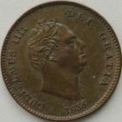 THIRD FARTHINGS 1835  WILLIAM IV  UNC T.