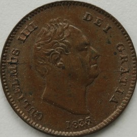 THIRD FARTHINGS 1835  WILLIAM IV  NEF