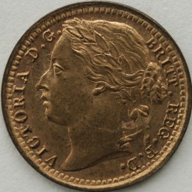 THIRD FARTHINGS 1881  VICTORIA  BU