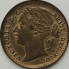 THIRD FARTHINGS 1884  VICTORIA  UNC LUS