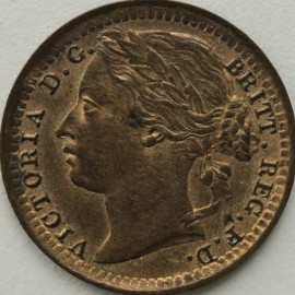 THIRD FARTHINGS 1884  VICTORIA  UNC LUS