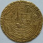 HAMMERED GOLD 1377 -1399 RICHARD II NOBLE FRENCH TITLE RESUMED TYPE IIIA FINE STYLE MM CROSS PATTEE RARE GVF