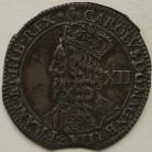 SCOTTISH 1637 -1642 CHARLES I TWELVE SHILLINGS NEW STYLE BUST F AFTER OBVERSE LEGEND MM THISTLE - CHIPPED AND DIE FLAW NEF