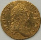 GUINEAS 1695  WILLIAM III WILLIAM III 1ST BUST S3458 - EDGE KNOCKS AND SCRATCHES VF
