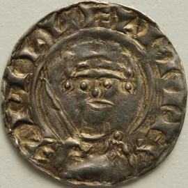 NORMAN KINGS 1087 -1100 WILLIAM II PENNY CROSS IN QUATREFOIL TYPE LONDON LIFSI ON LVNDEI RARE GVF