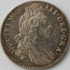 SIXPENCES 1696  WILLIAM III 1ST BUST EARLY HARP ESC 1533  AS STRUCK